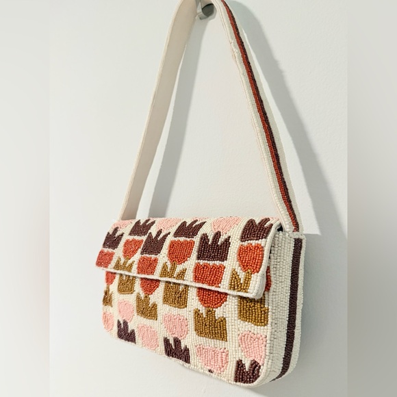 NWT Anthropologie Fiona Beaded Bag- Floral Edition - Picture 5 of 7